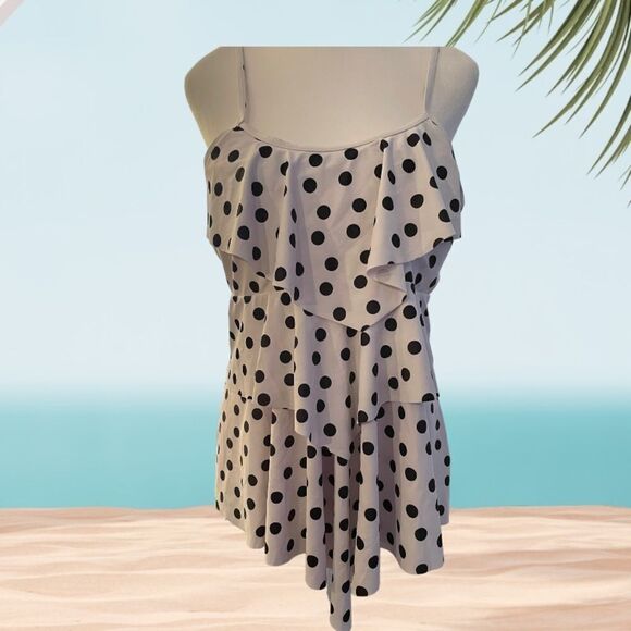 TANKINI POLKA DOT TOP , Sz XL - Picture 1 of 3